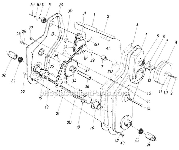 Page A Diagram and Parts List for 381-192 1987 MTD Tiller
