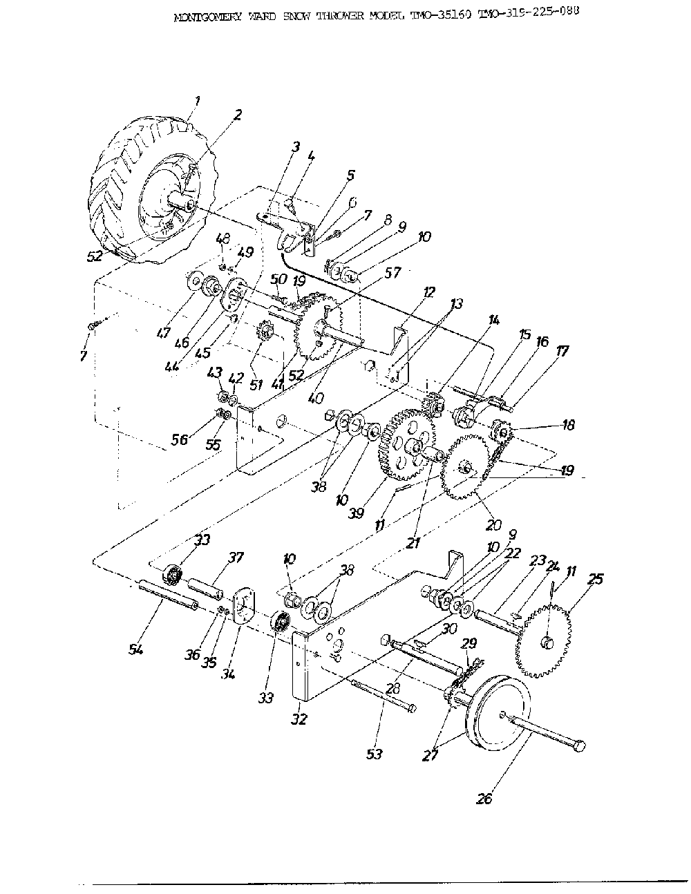 Snow thrower page 5 Diagram and Parts List for 319-255-088  MTD Snow Blower