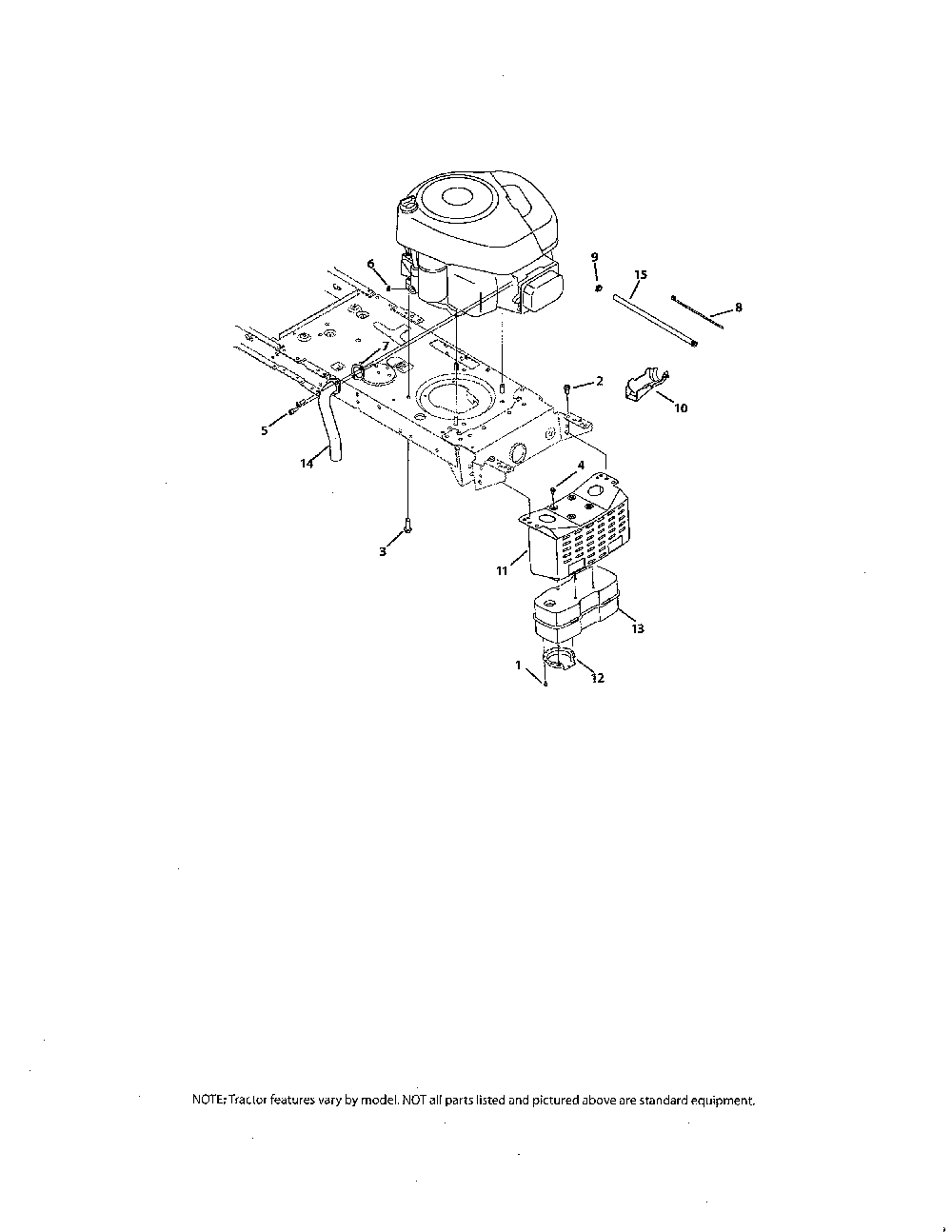 B&s 28 model with low muffler Diagram and Parts List for 13AX775H031  MTD Lawn Tractor