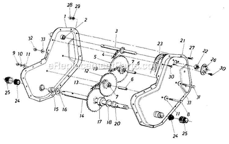 Page B Diagram and Parts List for 405-009 1988 MTD Tiller