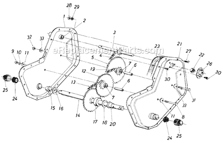 Page B Diagram and Parts List for 405-032 1987 MTD Tiller