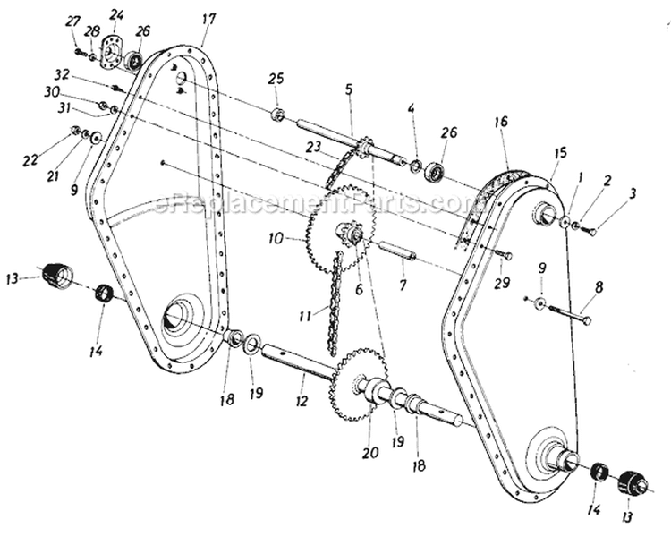 Page A Diagram and Parts List for 405-032 1988 MTD Tiller