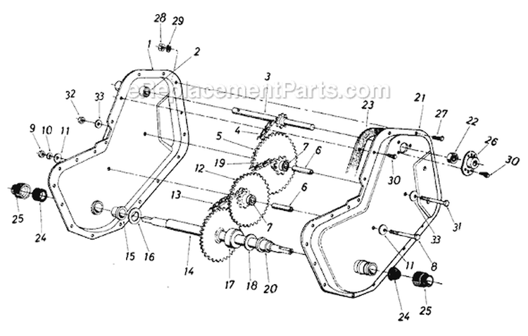 Page B Diagram and Parts List for 405-206 1989 MTD Tiller