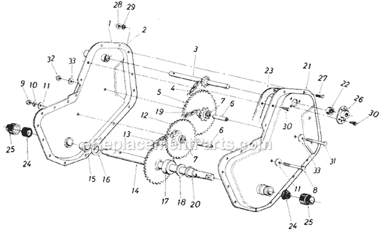 Page B Diagram and Parts List for 406-192 1987 MTD Tiller