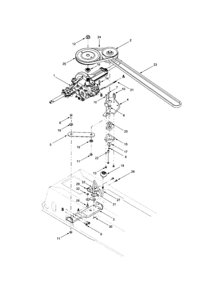 Transmission 1 Diagram and Parts List for 662  MTD Lawn Tractor
