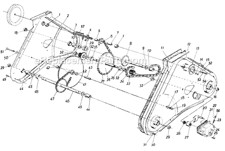 Page A Diagram and Parts List for 412-036 1987 MTD Tiller