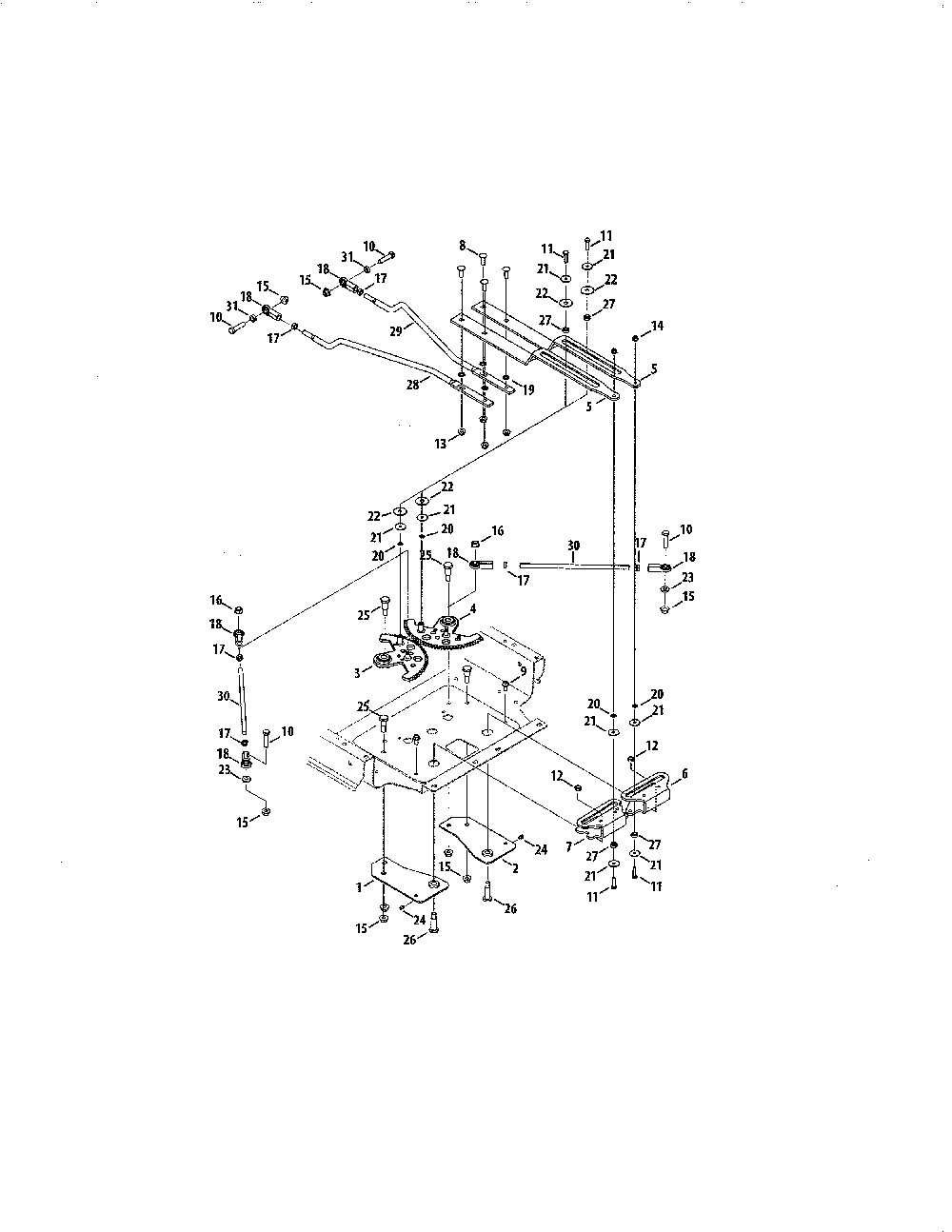 Hydro link/gears Diagram and Parts List for 17ARCBDQ099  MTD Lawn Tractor