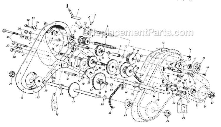Page C Diagram and Parts List for 430-206 1989 MTD Tiller