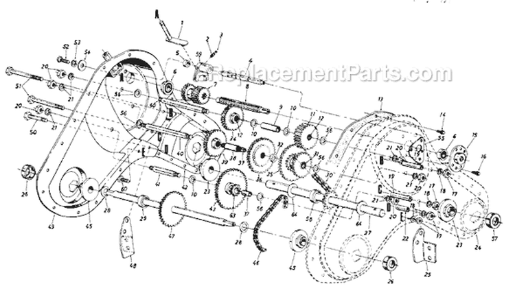 Page C Diagram and Parts List for 430-327 1989 MTD Tiller
