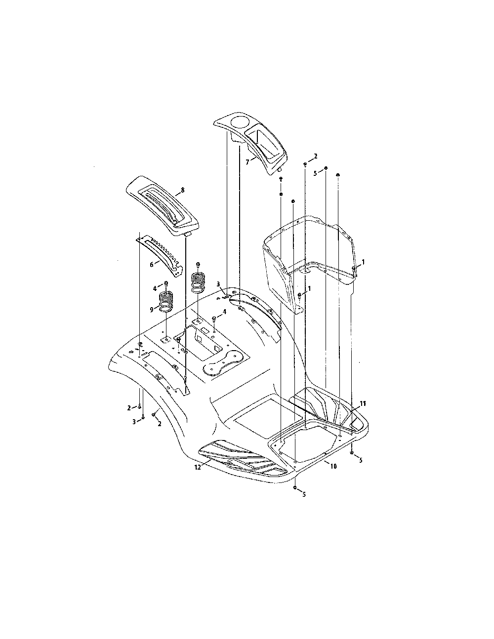Fender Diagram and Parts List for 13BQA1ZT099  MTD Lawn Tractor