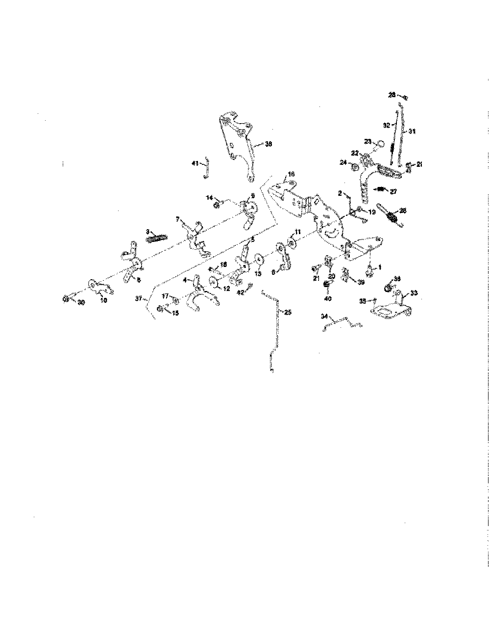 Engine controls Diagram and Parts List for 17ARCBDQ099  MTD Lawn Tractor