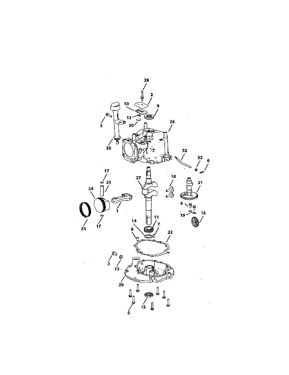 651-05561 short block Diagram and Parts List for 11A-B2SD799  MTD Lawn Mower