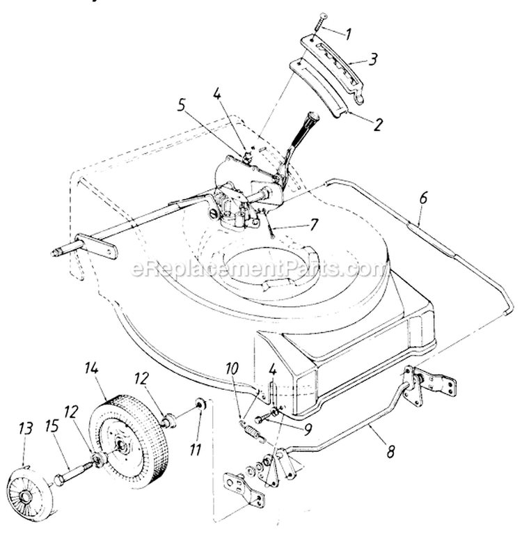 Page A Diagram and Parts List for 128-468R000 1988 MTD Lawn Mower