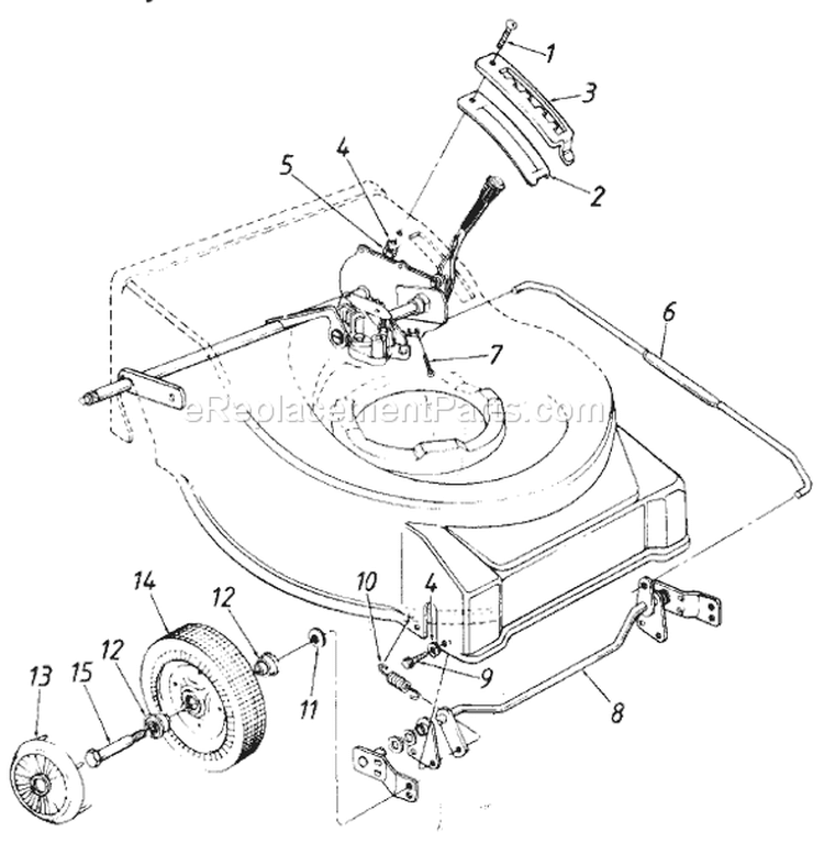 Page B Diagram and Parts List for 476B083 1988 MTD Lawn Mower