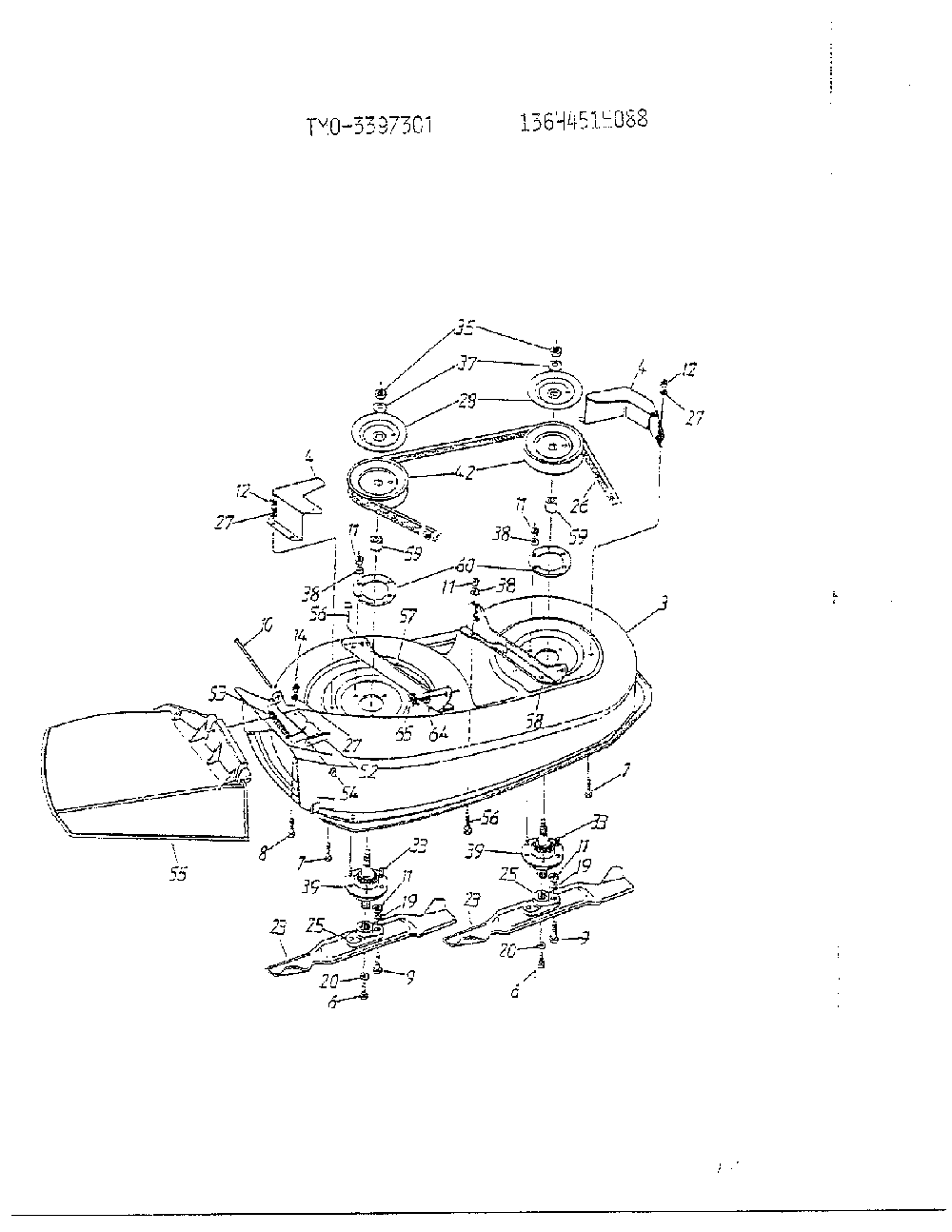 Single speed transaxle lh page 3 Diagram and Parts List for 3397301  MTD Lawn Tractor