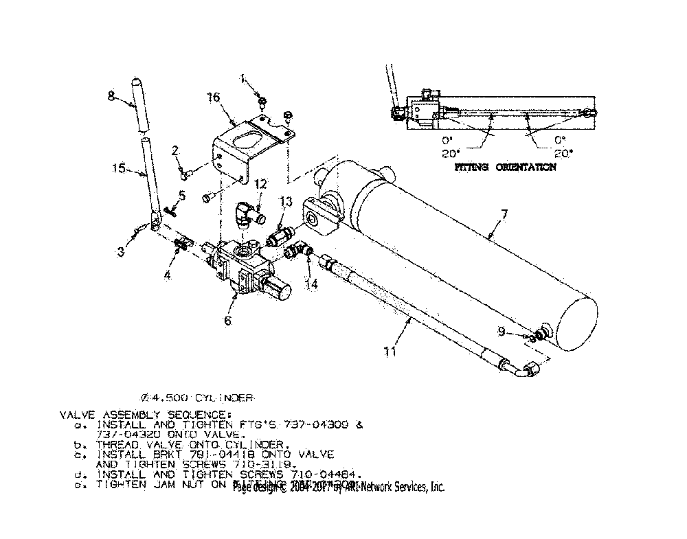 Cylinder assembly Diagram and Parts List for 24BG57M1793  MTD Log Splitter