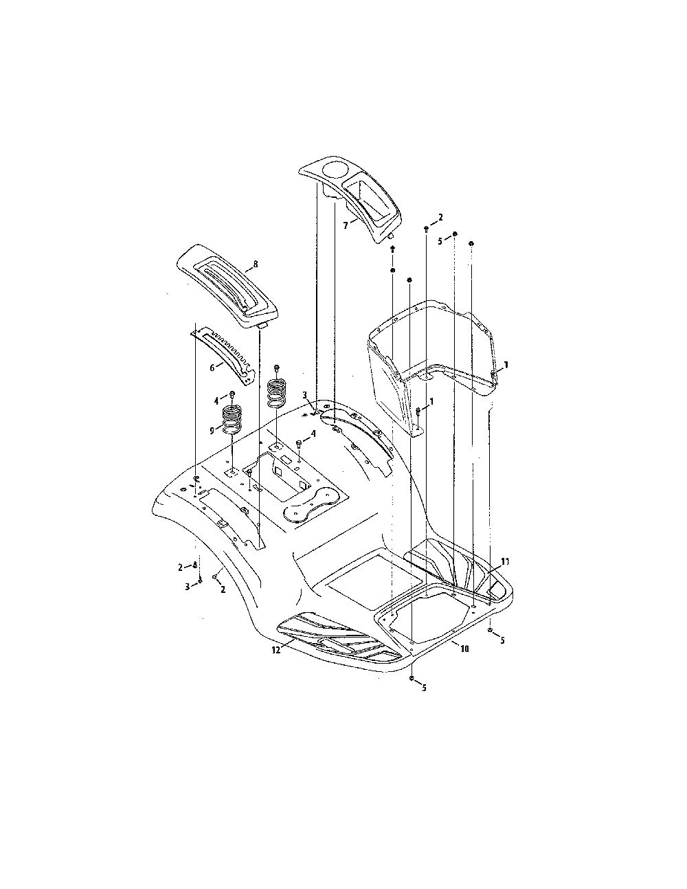 Fender Diagram and Parts List for 13B7A1ZW099  MTD Lawn Tractor