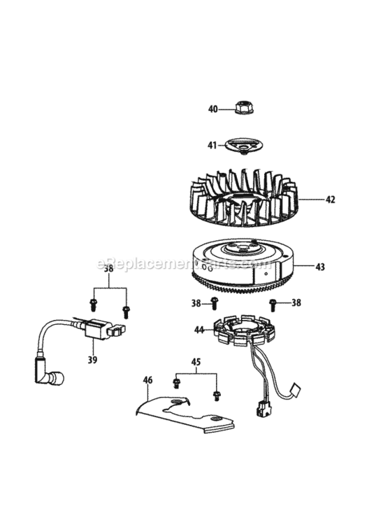 4P90Hu_Ignition_And_Electrical Diagram and Parts List for 4P90HU  MTD Engine
