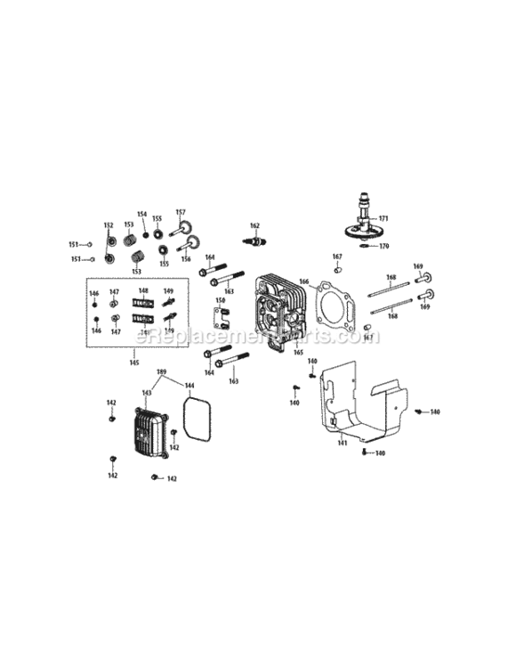 4P90Jt_Cylinder_Head Diagram and Parts List for 4P90JT  MTD Engine