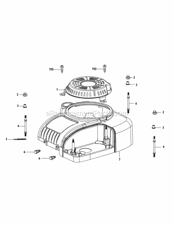 4P90Jua_Engine_Shroud Diagram and Parts List for 4P90JUA  MTD Engine