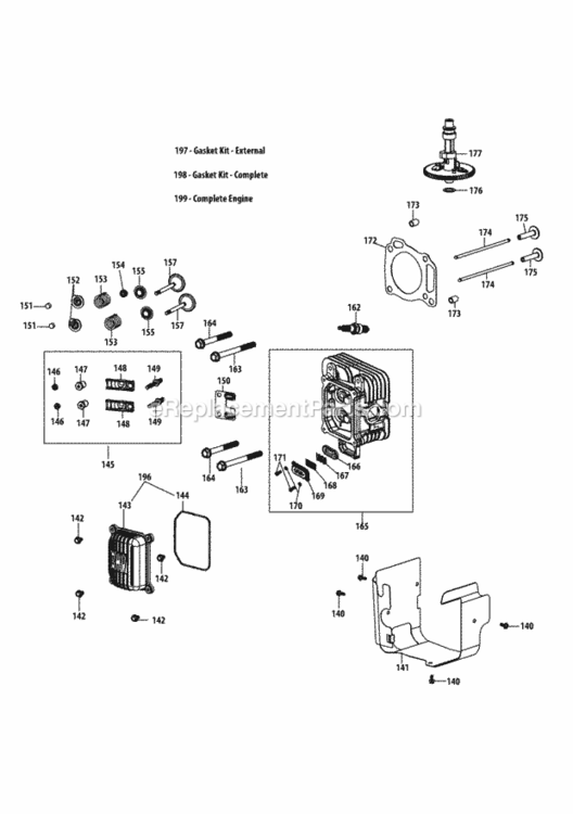 4P90Jub_Cylinder_Head Diagram and Parts List for 4P90JUB  MTD Engine