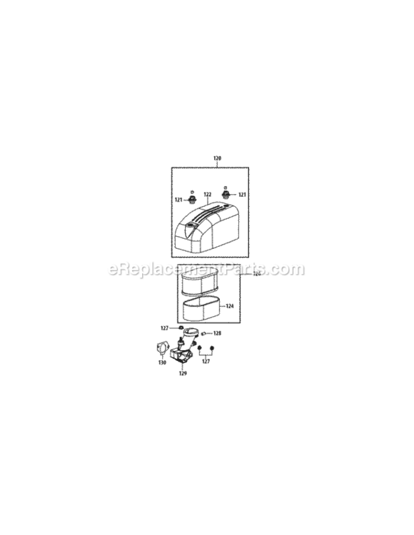 4P90M0_Air_Intake Diagram and Parts List for 4P90M0  MTD Engine