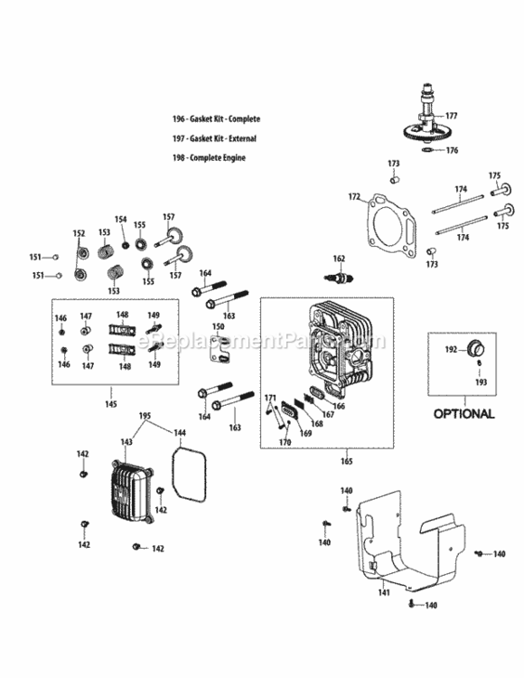 4P90Mua_Cylinder_Head Diagram and Parts List for 4P90MUA  MTD Engine
