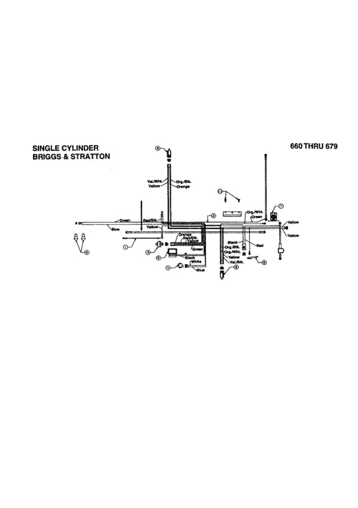 Single Cylinder-Wiring Diagram and Parts List for 663  MTD Lawn Tractor