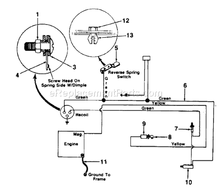 Page A Diagram and Parts List for 502-033 1987 MTD Lawn Tractor
