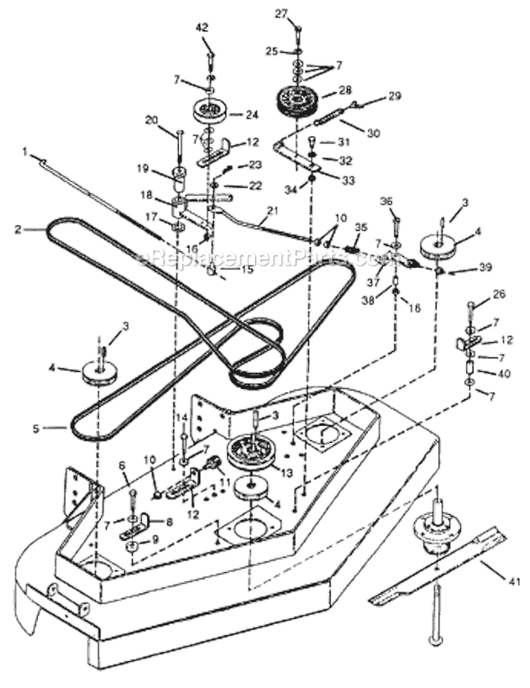 Page D Diagram and Parts List for 511-059E400 1991 MTD Lawn Mower