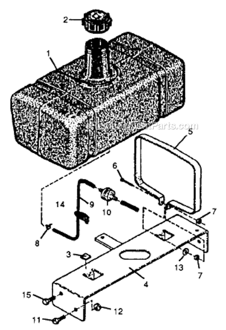 Page H Diagram and Parts List for 511-059E400 1991 MTD Lawn Mower