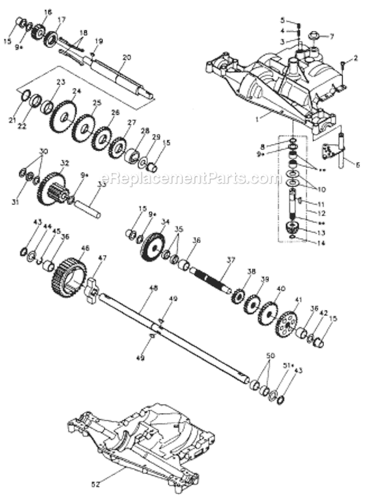 Page L Diagram and Parts List for 511-059M400 1991 MTD Lawn Mower