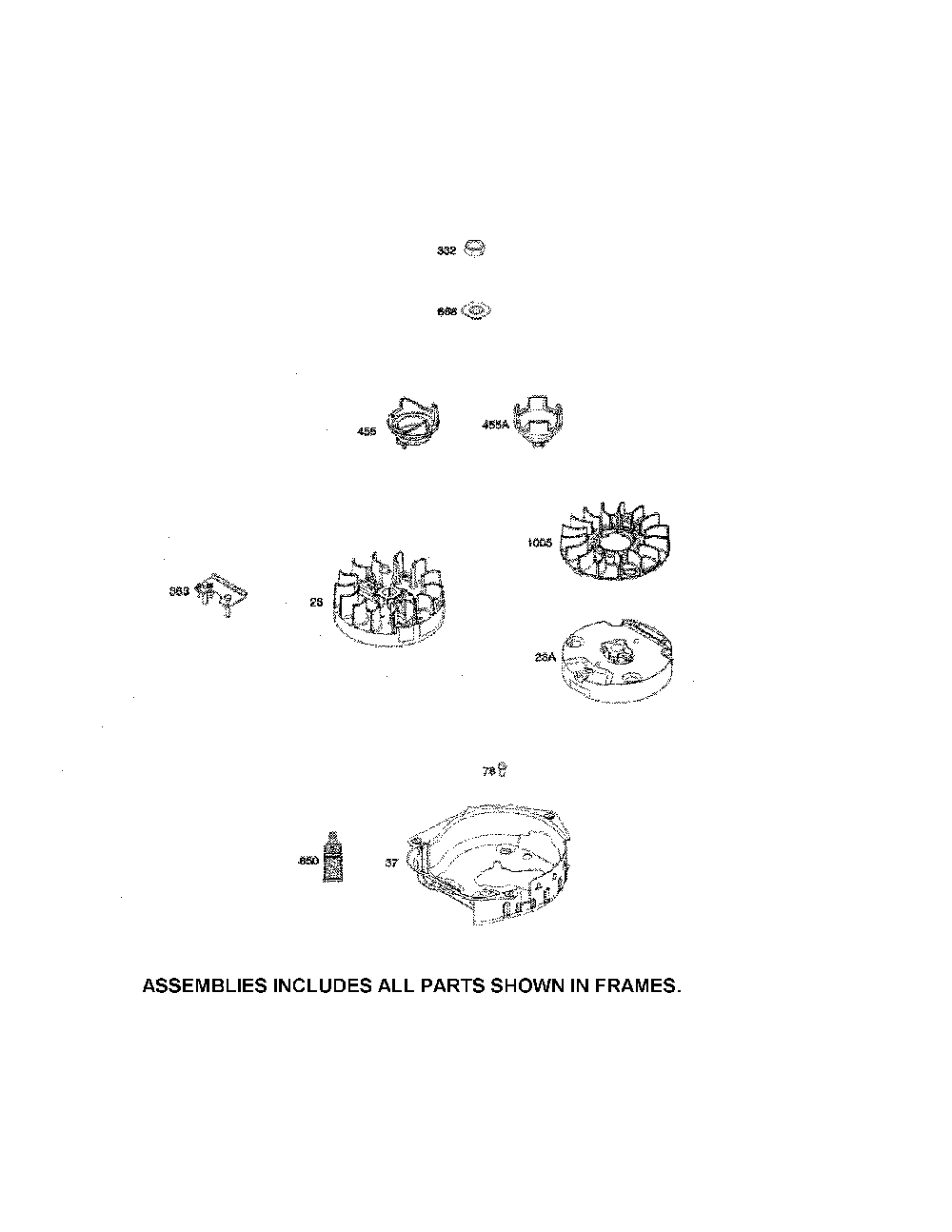 Flywheel Diagram and Parts List for 11A-A1BW799  MTD Lawn Mower