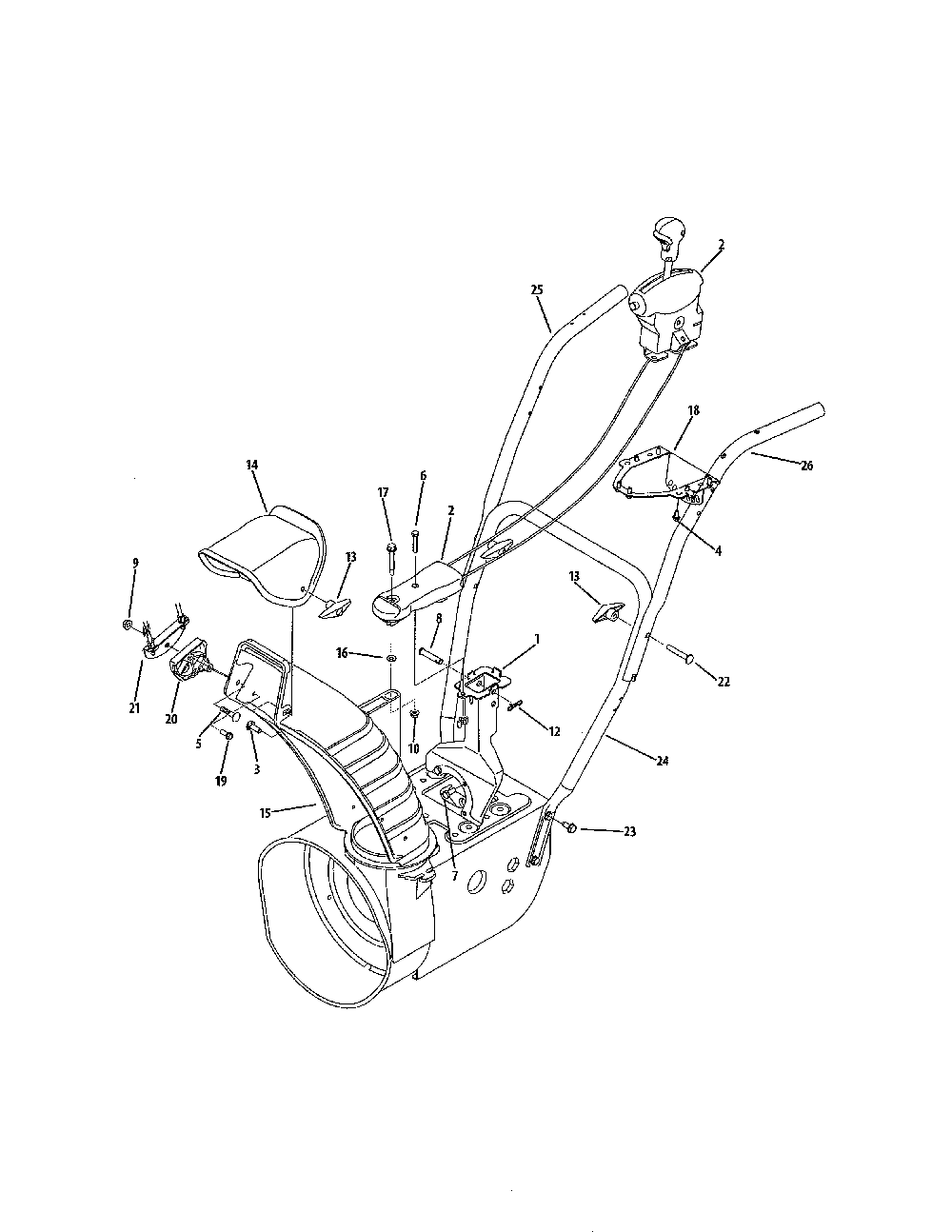 2-way & 4-way extended chute Diagram and Parts List for 31A-62EE729  MTD Snow Blower