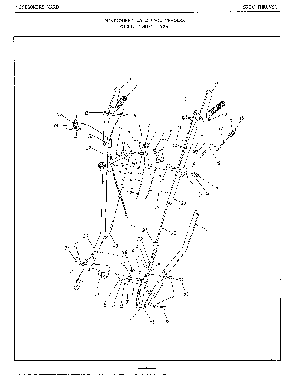 Snow thrower Diagram and Parts List for 35252A  MTD Snow Blower
