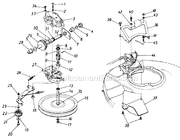 Page B Diagram and Parts List for MDL192 1987 MTD Lawn Mower