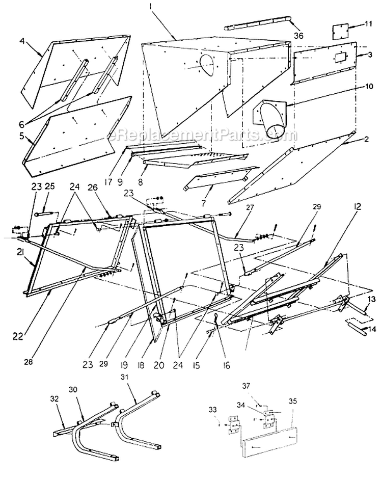 Page B Diagram and Parts List for 590-542-000  MTD Lawn Tractor Accessories