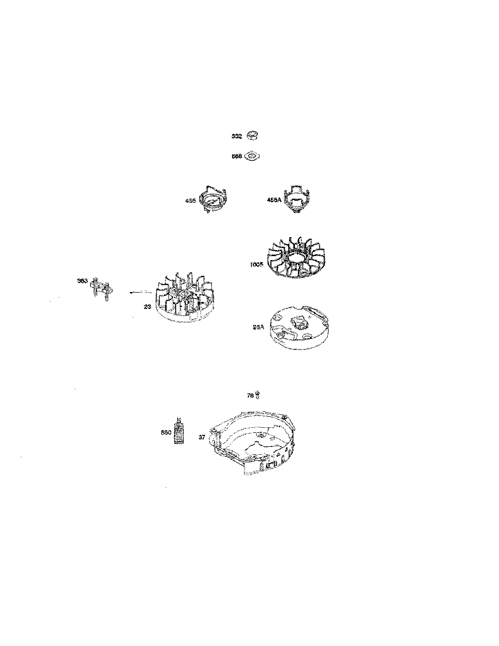 Flywheel Diagram and Parts List for 12AVD2B8799  MTD Lawn Mower