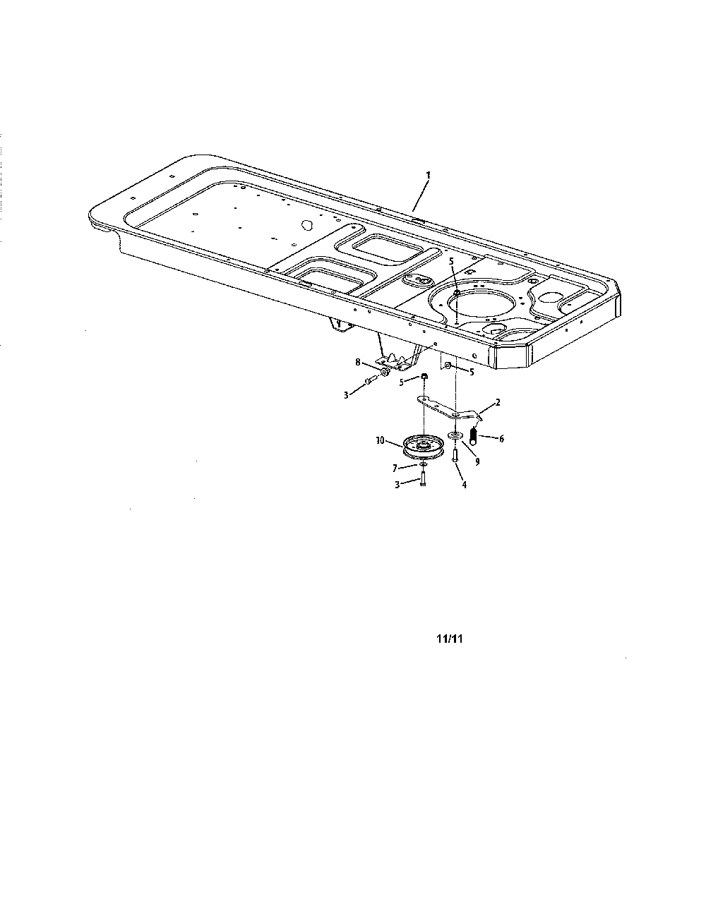 Frame & drive idler Diagram and Parts List for 17AC2ACG055  MTD Lawn Mower