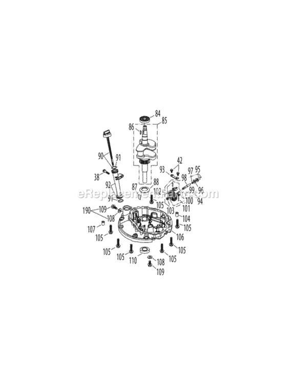 5P65M0B_Crankshaft Diagram and Parts List for 5P65M0B  MTD Engine