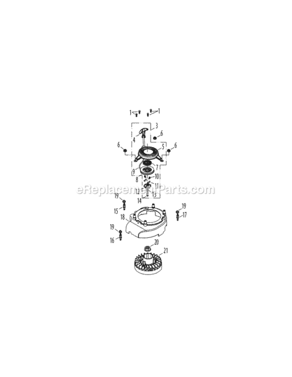 5P65M0B_Flywheel_And_Shroud Diagram and Parts List for 5P65M0B  MTD Engine