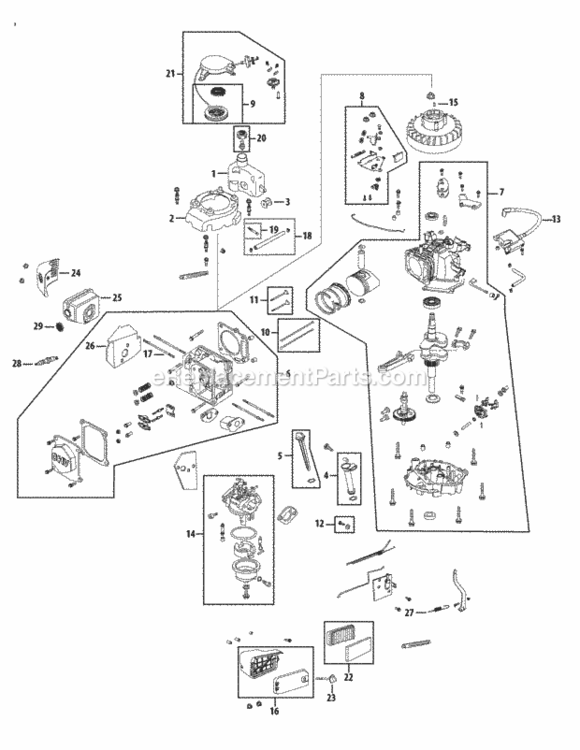 Engine_Assembly_5P65M0 Diagram and Parts List for 5P65M0  MTD Engine