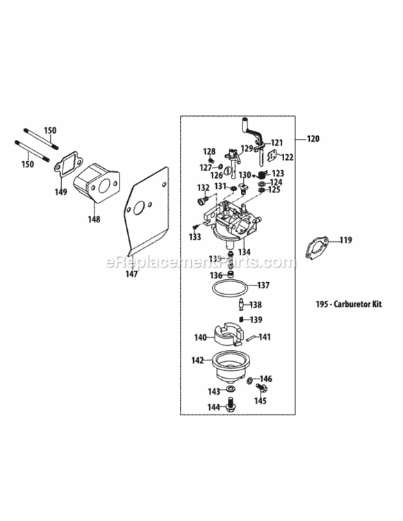 5P65Mu_Carburetor Diagram and Parts List for 5P65MU  MTD Engine
