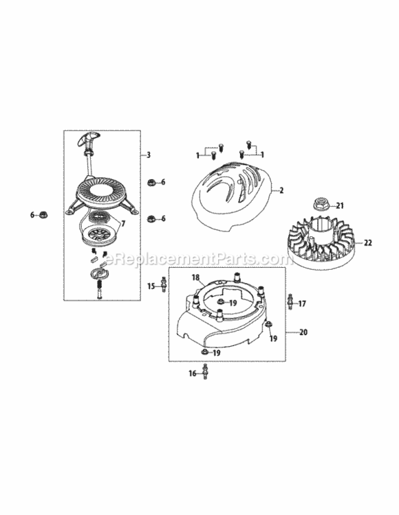 5P65Mu_Flywheel_And_Shroud Diagram and Parts List for 5P65MU  MTD Engine