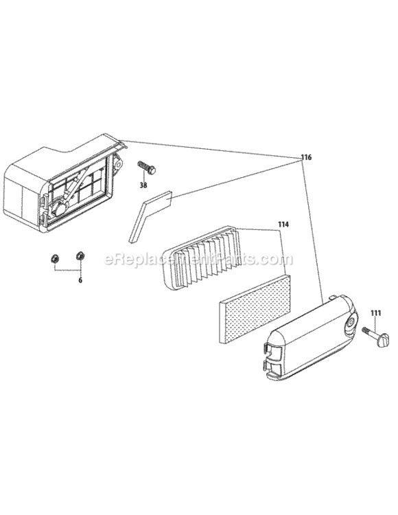 5P70M0C_Air_Cleaner Diagram and Parts List for 5P70M0C  MTD Engine