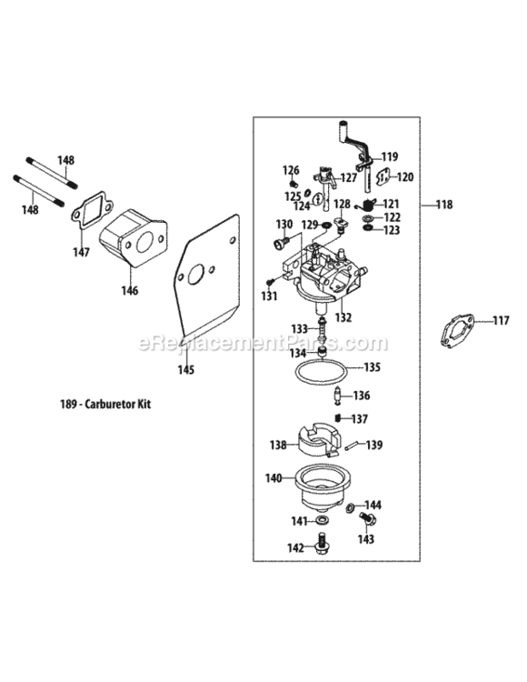 5P70M0C_Carburetor Diagram and Parts List for 5P70M0C  MTD Engine