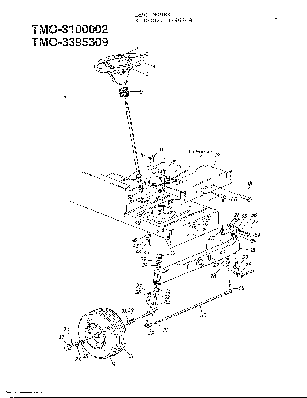 16/18hp 42" lawn tractors Diagram and Parts List for 3100002  MTD Lawn Tractor