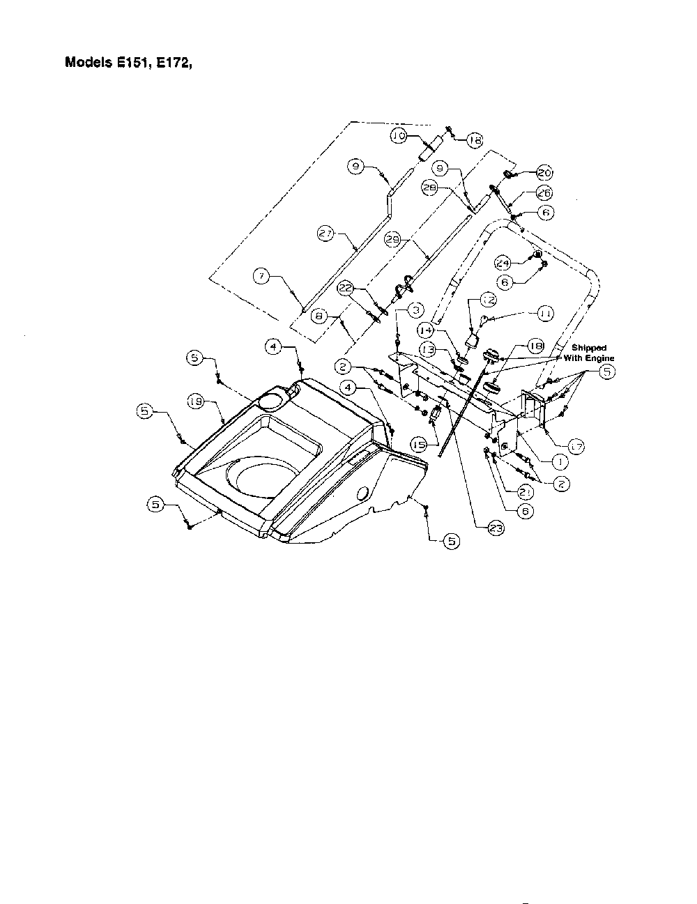 Choke cover Diagram and Parts List for E142  MTD Snow Blower