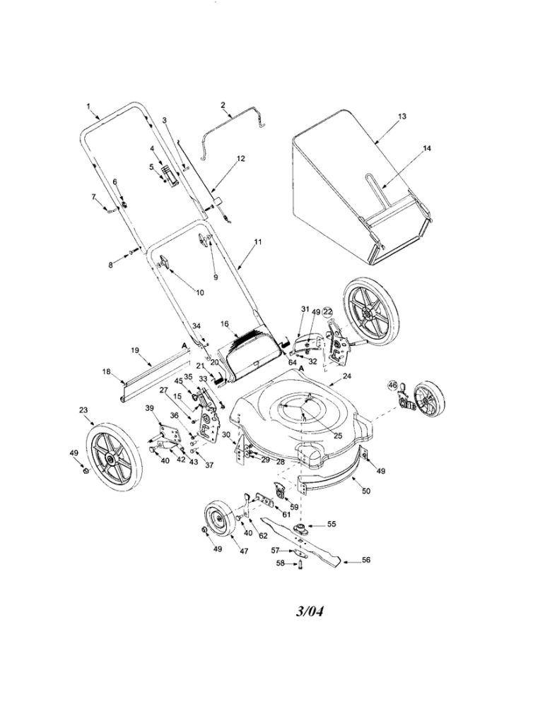 Body 1 Diagram and Parts List for 580  MTD Lawn Mower