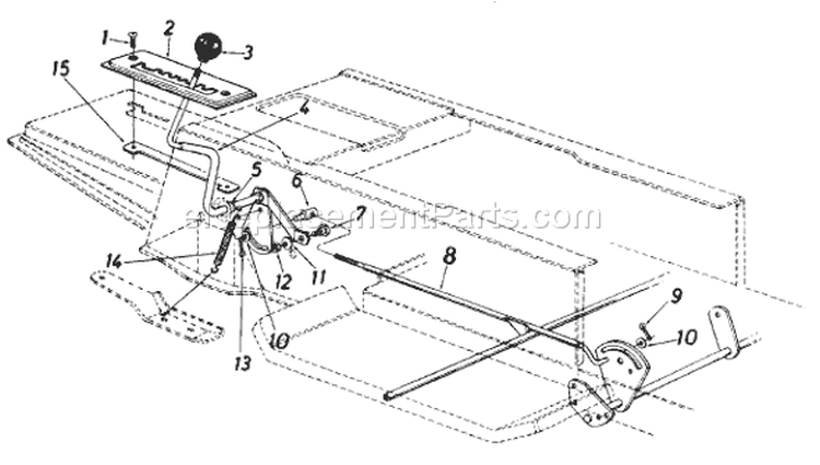 Page E Diagram and Parts List for 643-033 1987 MTD Lawn Tractor